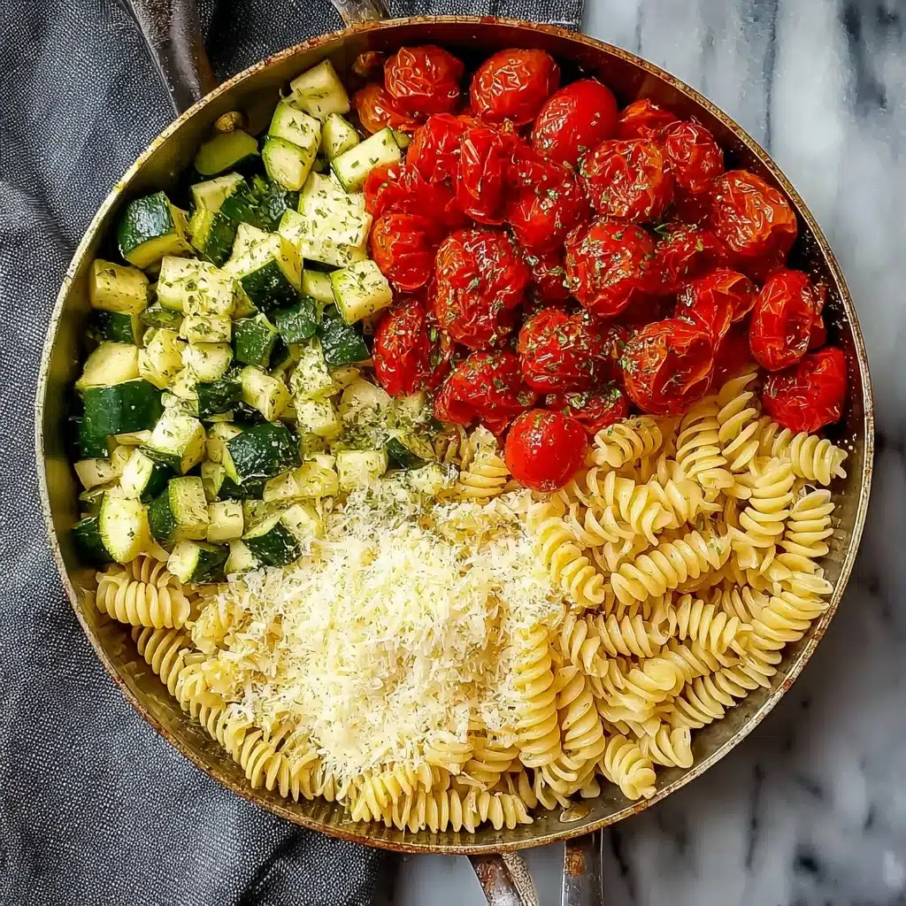 Best Weeknight Tomato Zucchini Pasta - homefoodkitchen Recipe - Recipe Image