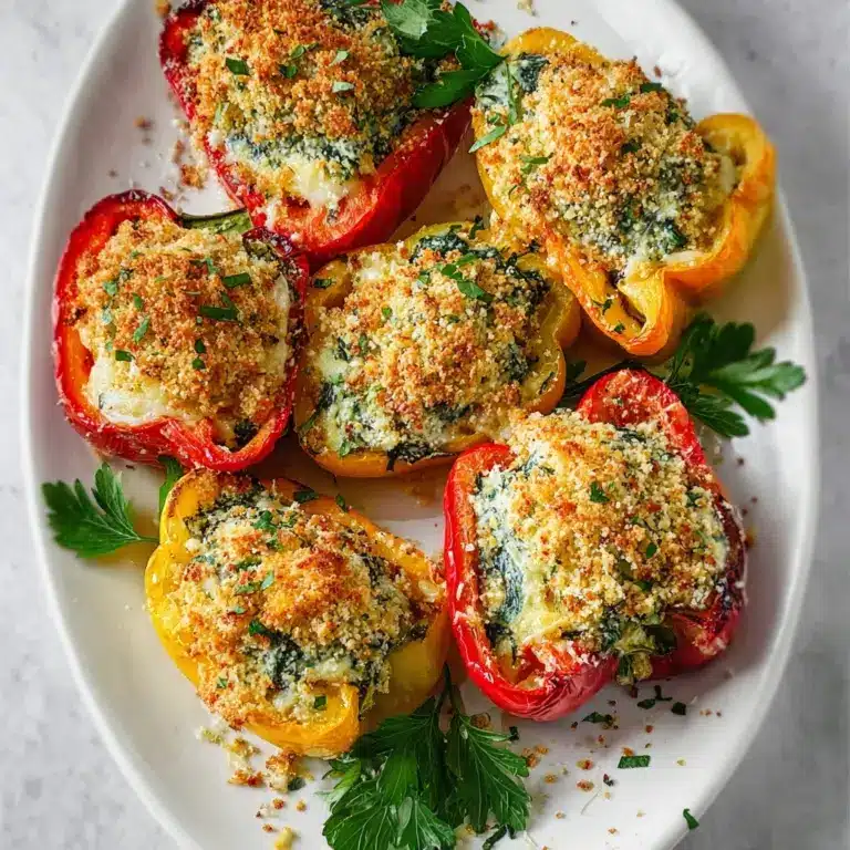 Herby Ricotta Stuffed Peppers Recipe