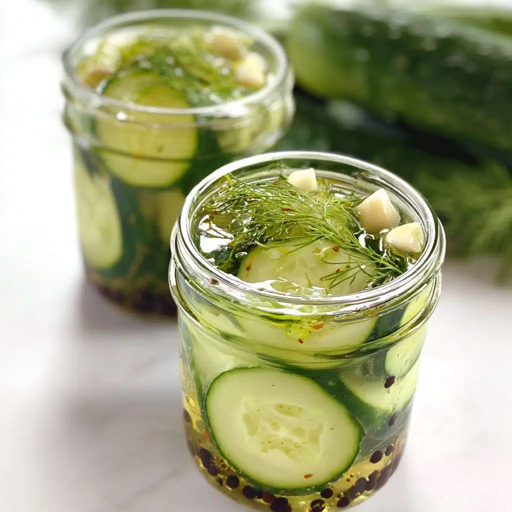 Garlic and Dill 24-Hour Refrigerator Pickles Recipe - Recipe Image