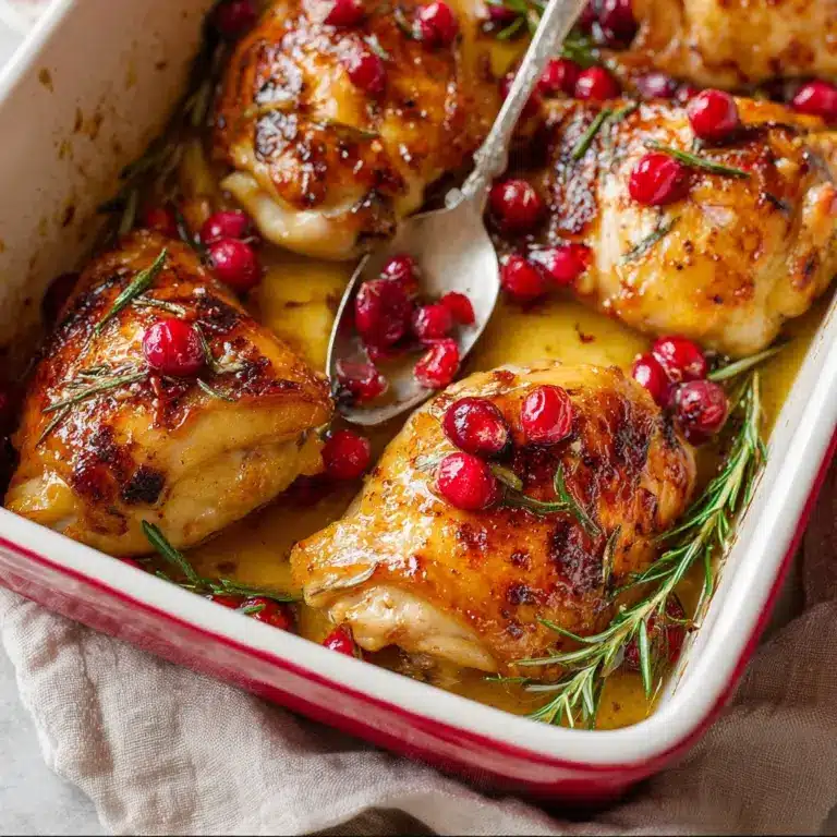 One-Pan Cranberry Rosemary Chicken Recipe