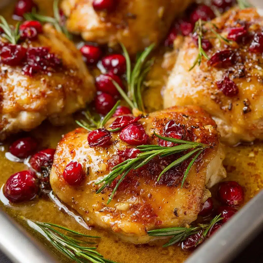 One-Pan Cranberry Rosemary Chicken Recipe - Recipe Image