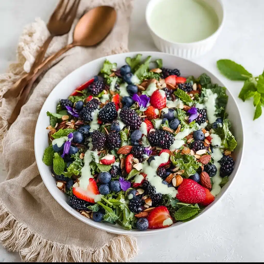 Superfood Berry Salad with Creamy Lemon Herb Dressing Recipe - Recipe Image