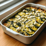 Baked Zucchini Spinach and Feta Casserole Recipe