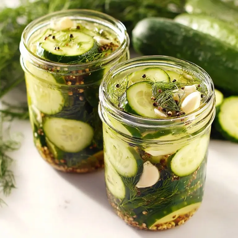 Garlic and Dill 24-Hour Refrigerator Pickles Recipe