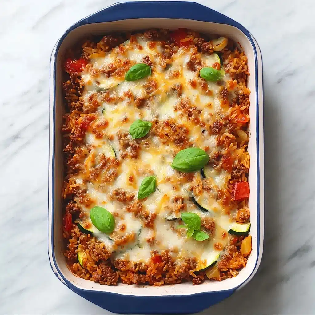 Quick Weeknight Zucchini and Rice Casserole - Alrightwithme Recipe - Recipe Image
