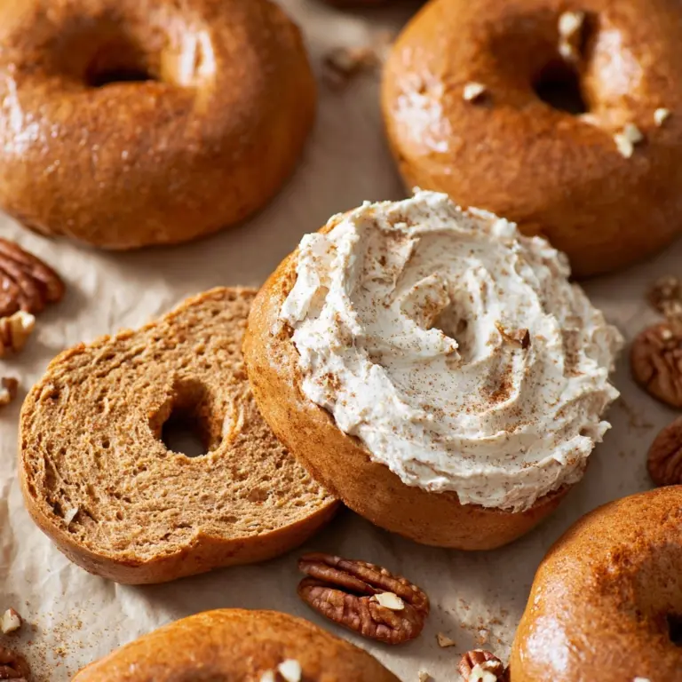 Homemade Pumpkin Bagels Recipe