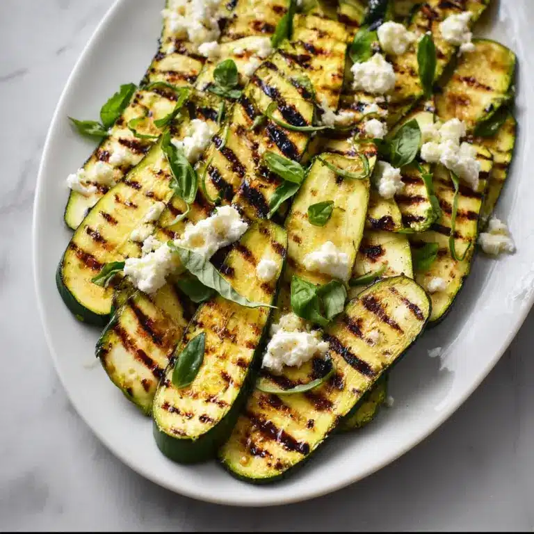 Grilled Zucchini With Goat Cheese, Basil & Honey Recipe