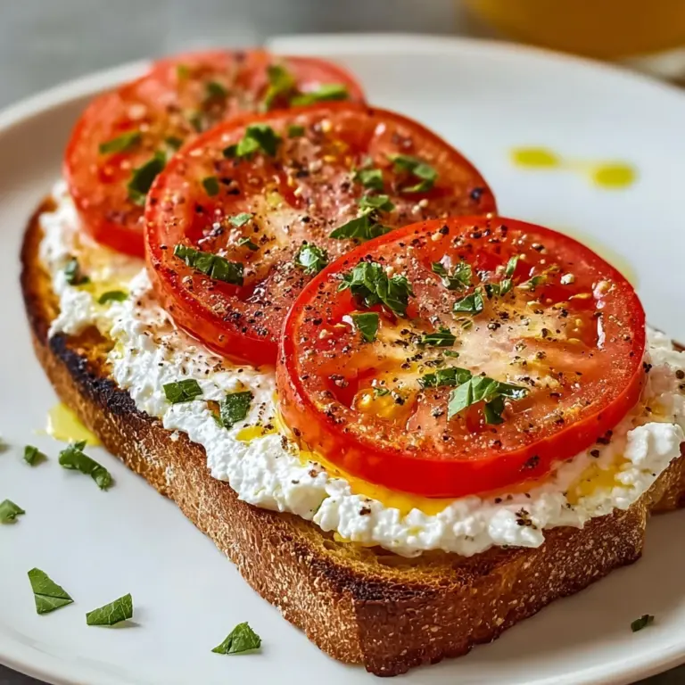 Tomato and Cottage Cheese Toast Recipe