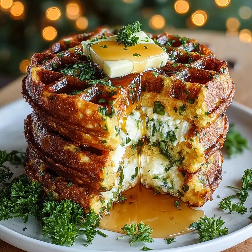 Cheddar Jalapeño Cornbread Waffles Recipe - Recipe Image