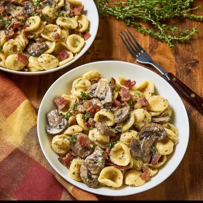 Orecchiette with Mushroom Thyme Sauce Recipe