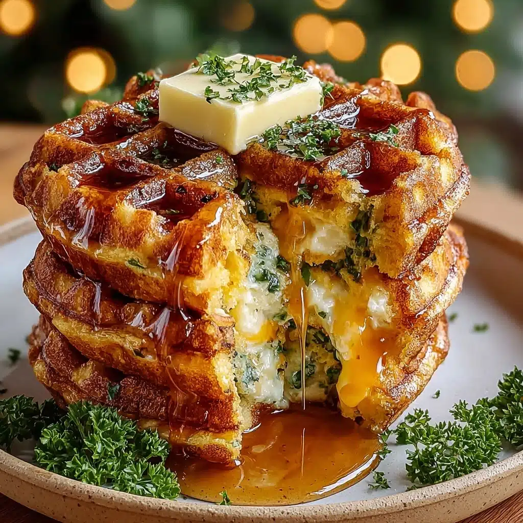 Cheddar Jalapeño Cornbread Waffles Recipe - Recipe Image