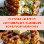 Cheddar Jalapeño Cornbread Waffles Recipe