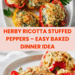 Herby Ricotta Stuffed Peppers Recipe
