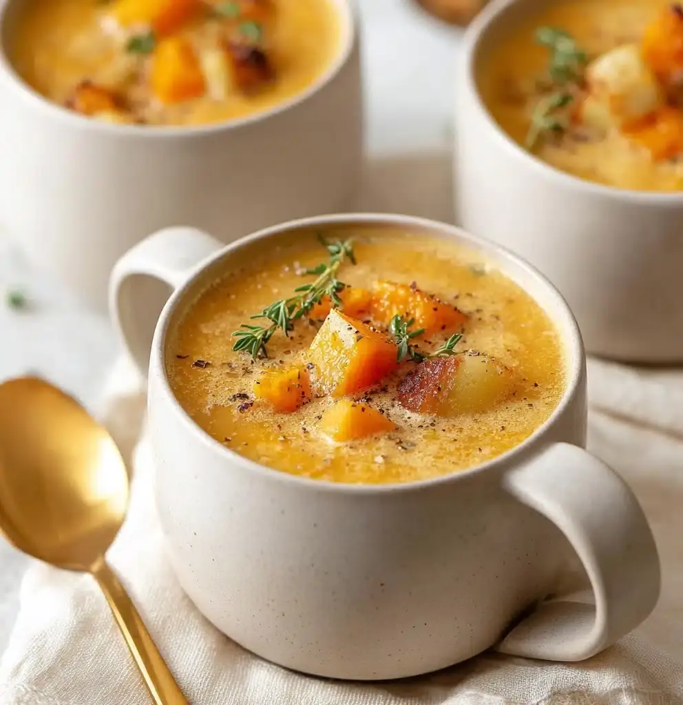 Tasty Roasted Winter Vegetable Soup Recipe
