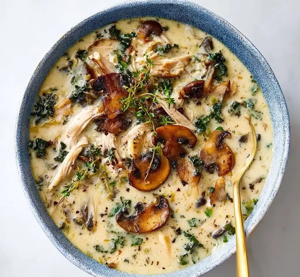 Comforting Rotisserie Chicken and Mushroom Soup Recipe