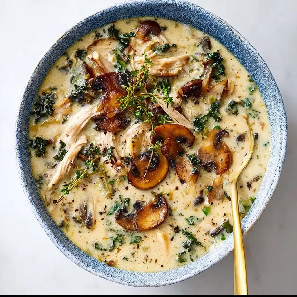 Comforting Rotisserie Chicken and Mushroom Soup Recipe - Recipe Image
