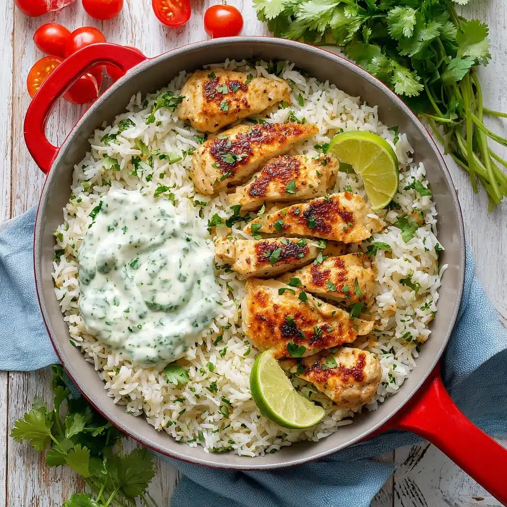 Dump-and-Bake Chicken Tzatziki with Rice Recipe - Recipe Image