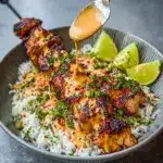 Sweet Chili Chicken Bowl with Coconut Lime Drizzle Recipe
