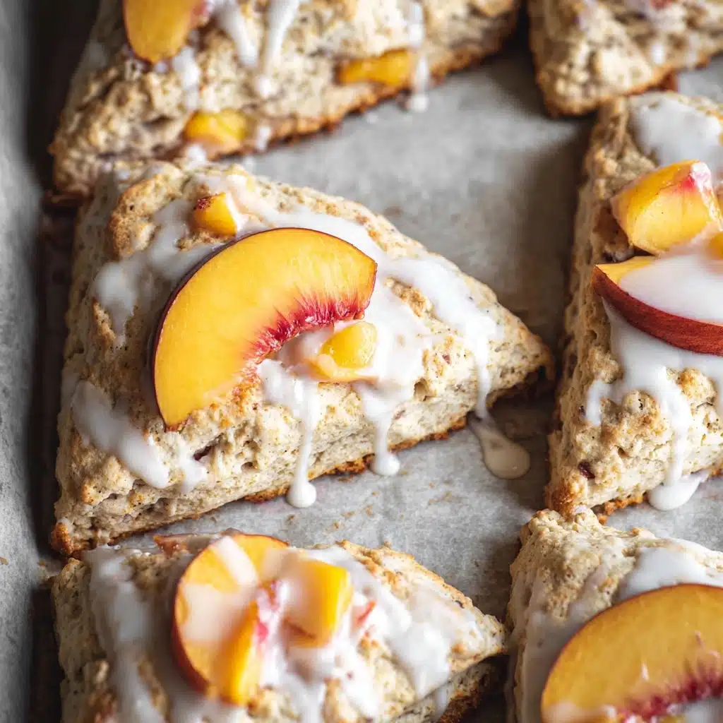 Brown Butter Peach Scones Recipe - Recipe Image