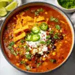 Vegan Lentil Tortilla Soup Recipe