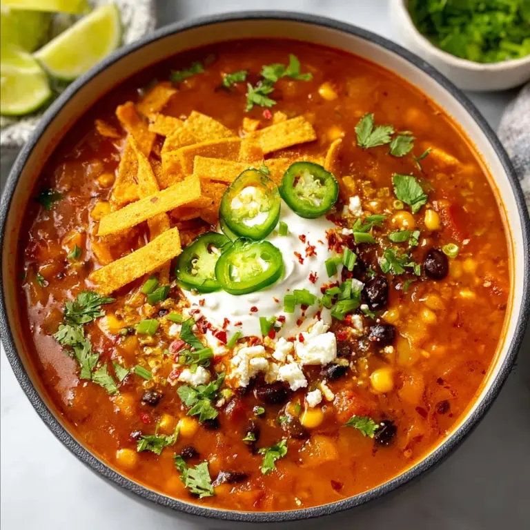 Vegan Lentil Tortilla Soup Recipe
