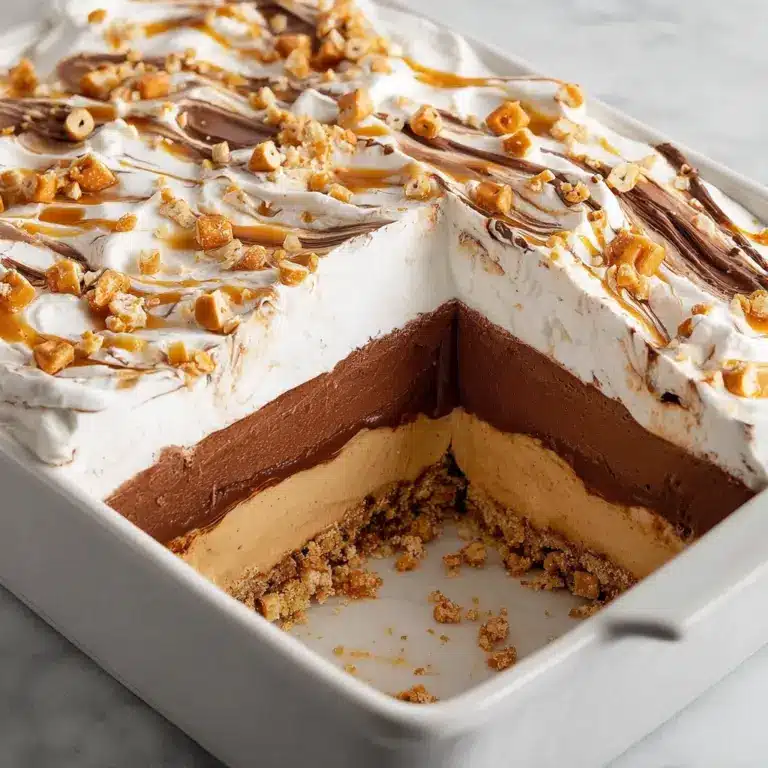 No-Bake Peanut Butter Chocolate Pretzel Pie Recipe