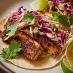 Air Fryer Fish Tacos with Cilantro Lime Slaw Recipe