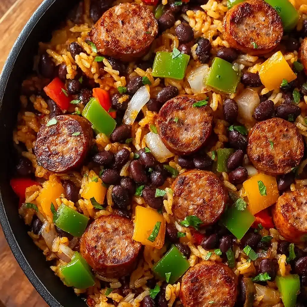 Hearty Black Beans and Rice with Sausage Recipe - Recipe Image