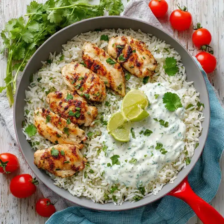 Dump-and-Bake Chicken Tzatziki with Rice Recipe