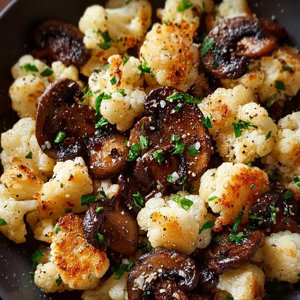 Garlic Cauliflower Mushroom Skillet: Quick & Delicious Dish Recipe - Recipe Image