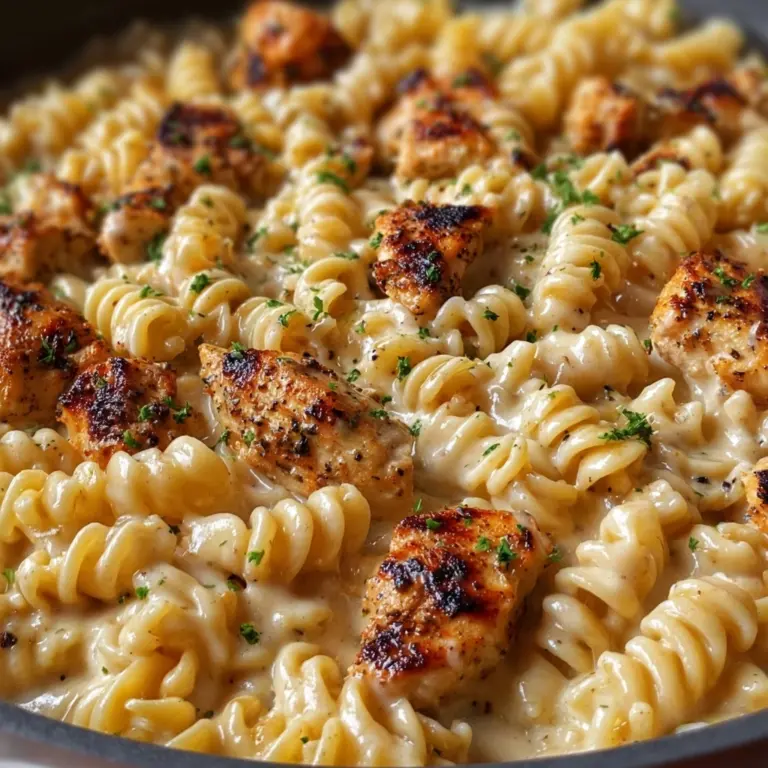 Cheesy Cajun Garlic Chicken Rotini Skillet Recipe