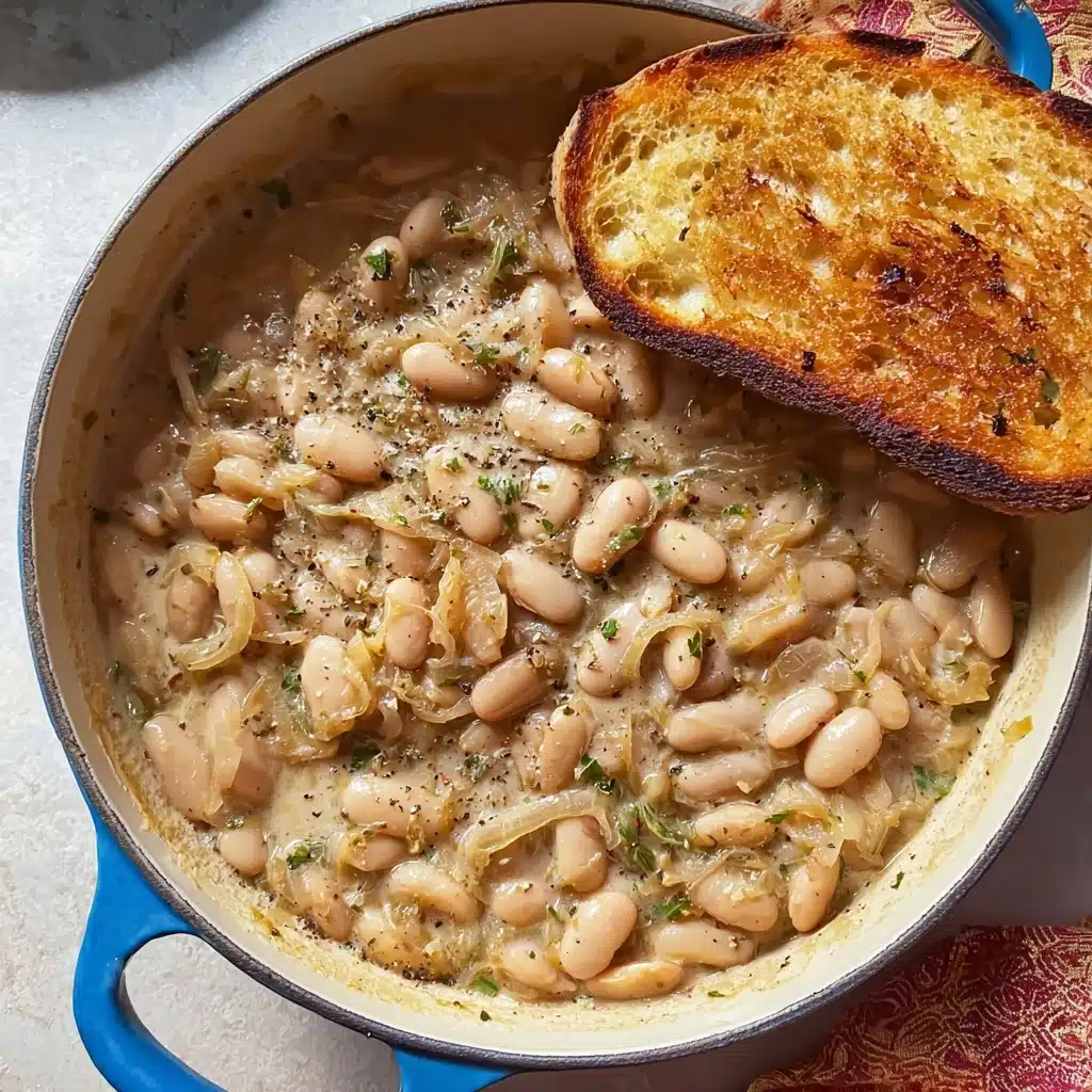 Caramelized Onion White Beans with Rosemary and Balsamic Recipe - Recipe Image