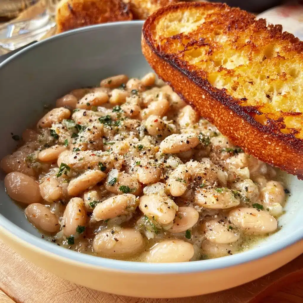 Caramelized Onion White Beans with Rosemary and Balsamic Recipe - Recipe Image