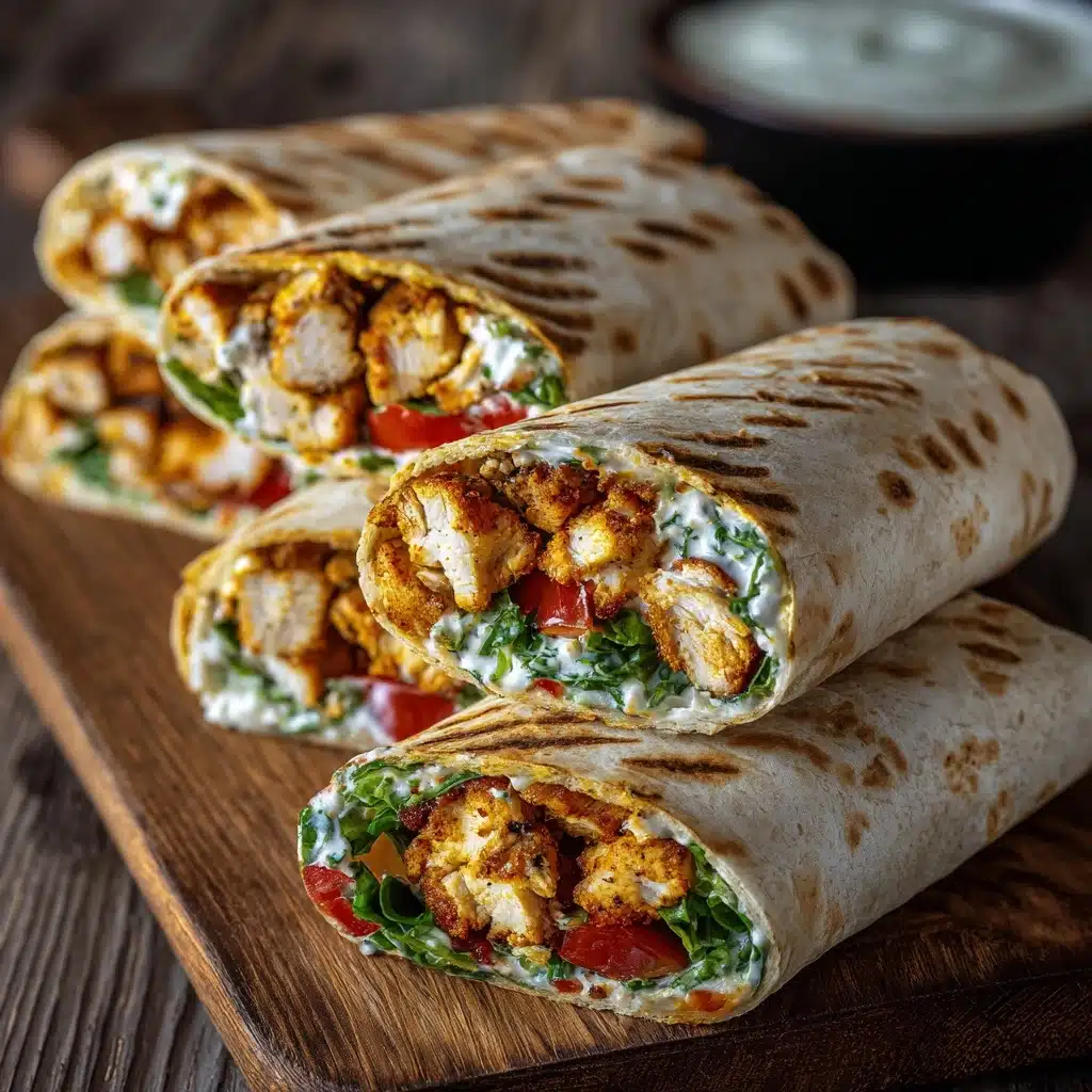 Crispy Air Fryer Chicken & Mozzarella Wraps Recipe - Recipe Image