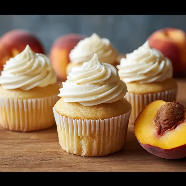 The Best Honey Peach Cream Cheese Cupcakes Recipe