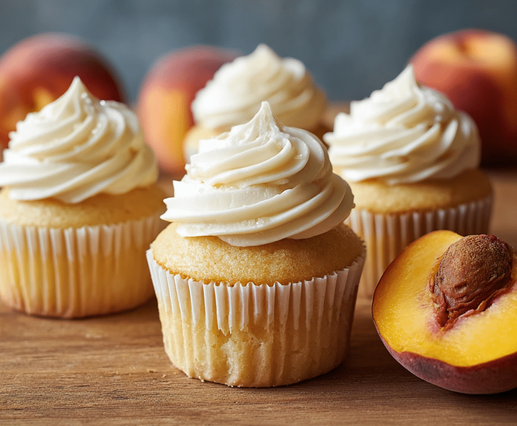 The Best Honey Peach Cream Cheese Cupcakes Recipe