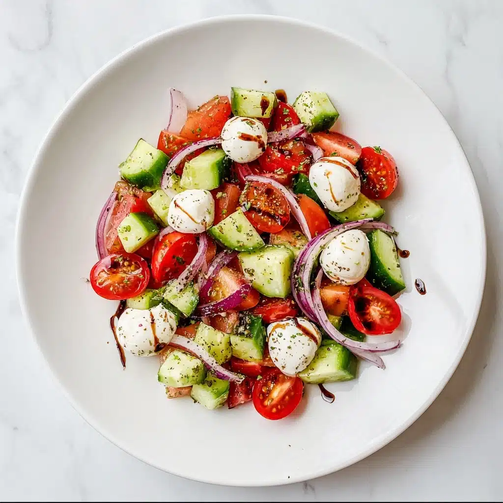 Fresh Cucumber Caprese Salad Recipe - Recipe Image