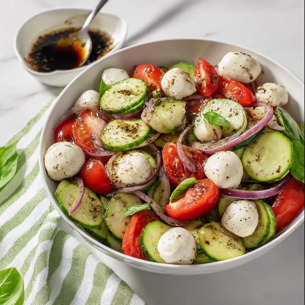 Fresh Cucumber Caprese Salad Recipe - Recipe Image