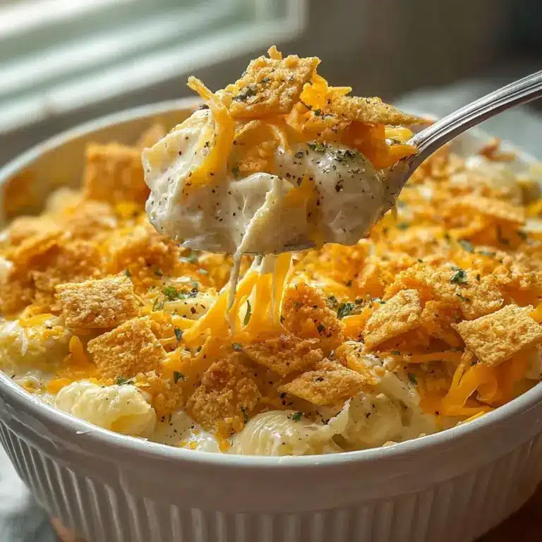 Pour the chicken mixture into your prepared baking dish, smoothing it into an even layer Recipe