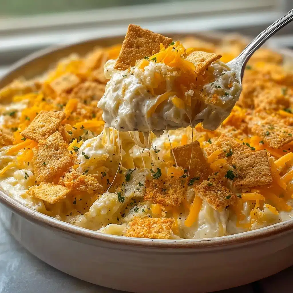 Pour the chicken mixture into your prepared baking dish, smoothing it into an even layer Recipe - Recipe Image