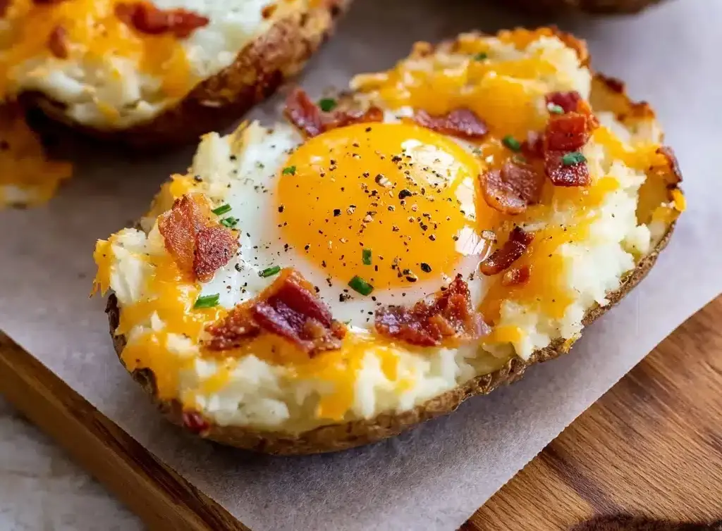 Twice Baked Loaded Breakfast Potatoes Recipe
