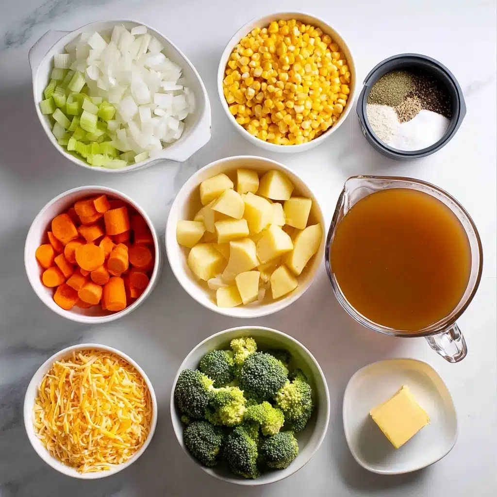 One Pot Creamy Vegetable Soup Recipe - Recipe Image