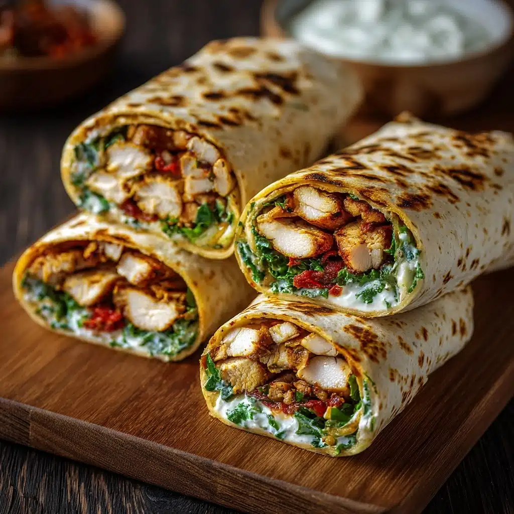 Crispy Air Fryer Chicken & Mozzarella Wraps Recipe - Recipe Image