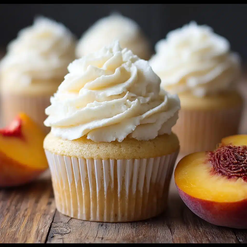 The Best Honey Peach Cream Cheese Cupcakes Recipe - Recipe Image