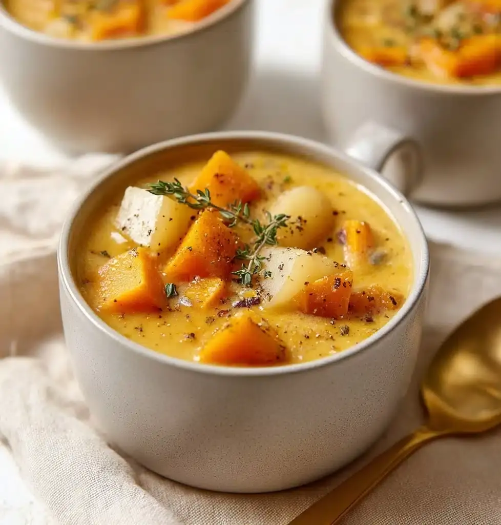 Tasty Roasted Winter Vegetable Soup Recipe