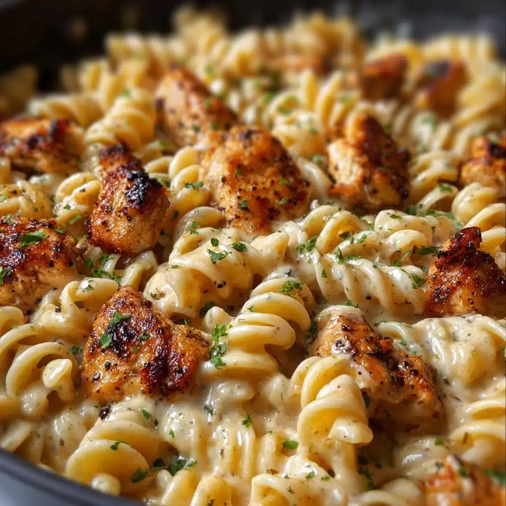 Cheesy Cajun Garlic Chicken Rotini Skillet Recipe - Recipe Image