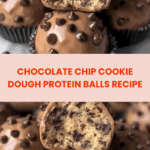 Chocolate Chip Cookie Dough Protein Balls! Recipe
