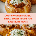 Spaghetti Garlic Bread Bowls Recipe