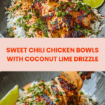 Sweet Chili Chicken Bowl with Coconut Lime Drizzle Recipe