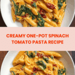 One-Pot Spinach Tomato Pasta Recipe